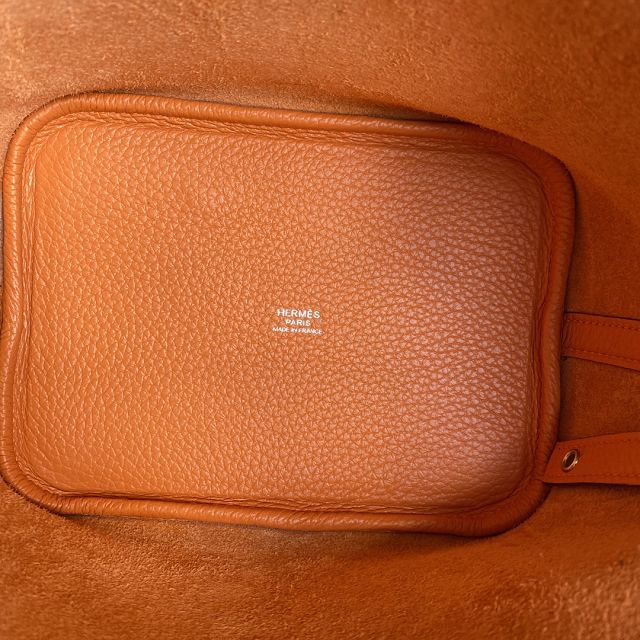 Hermes original togo leather small picotin lock bag HP0018 orange