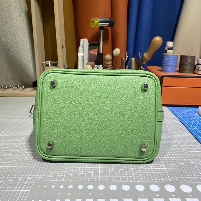 Hermes original togo leather picotin lock bag HP0022 vert criquet