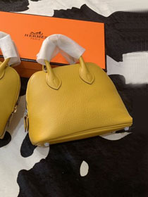 Hermes original chevre leather mini bolide bag H018 amber