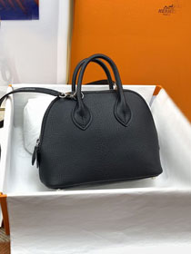 Hermes original chevre leather mini bolide bag H018 black