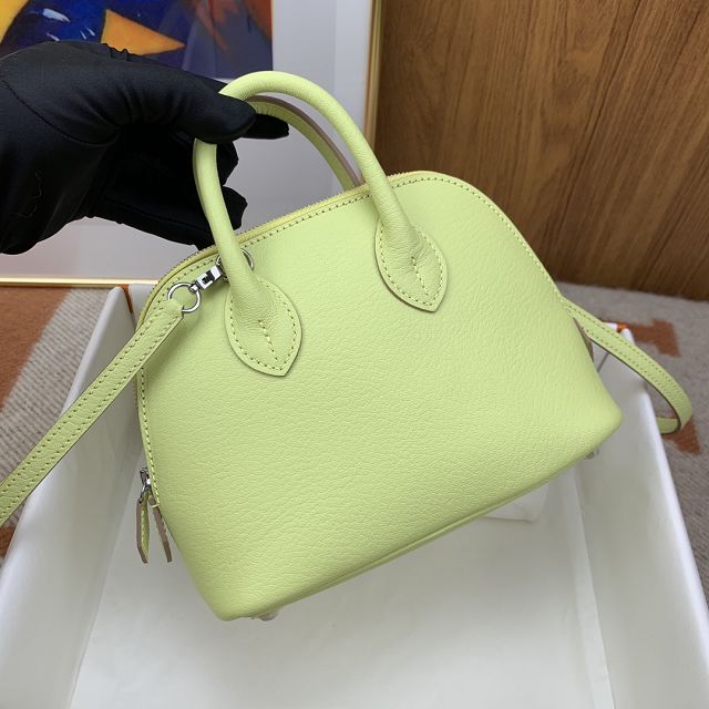 Hermes original chevre leather mini bolide bag H018 jaune bourgeon