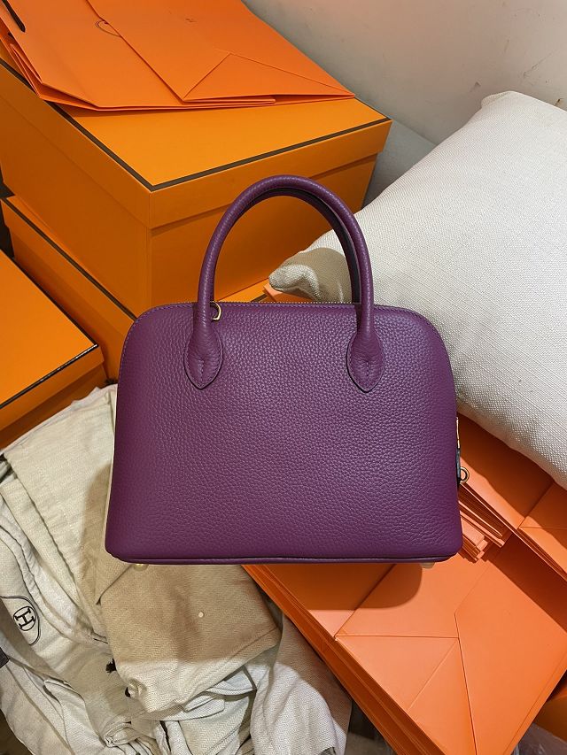 Hermes original togo leather bolide 25 bag B025 anemone