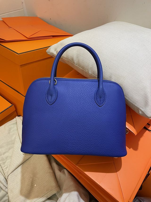 Hermes original togo leather bolide 25 bag B025 electric blue