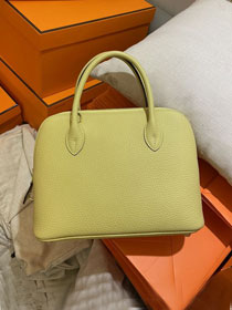 Hermes original togo leather bolide 25 bag B025 jaune poussin