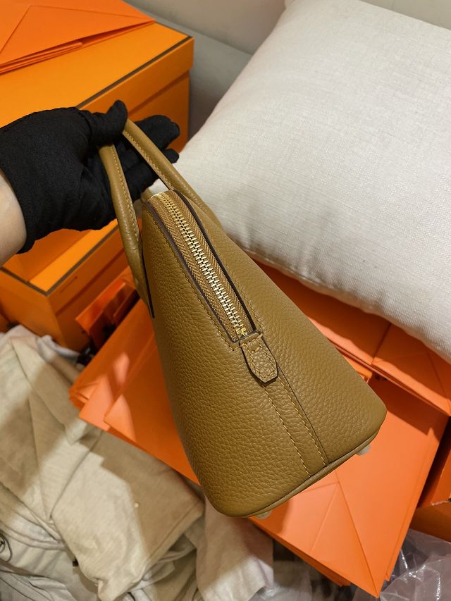 Hermes original togo leather bolide 25 bag B025 sesame