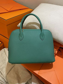 Hermes original togo leather bolide 25 bag B025 vert verone