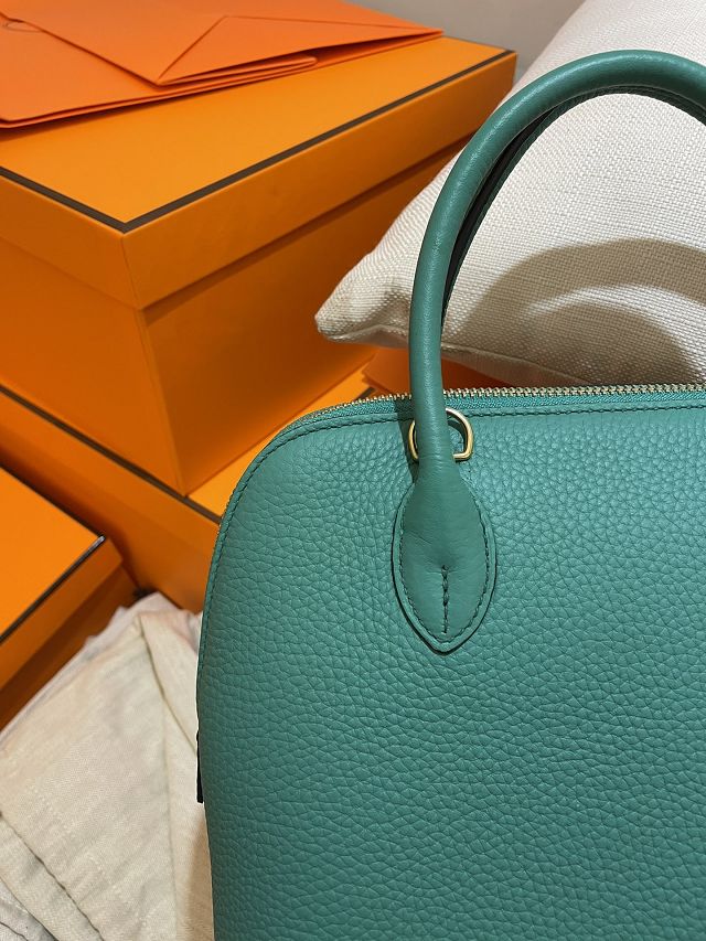 Hermes original togo leather bolide 25 bag B025 vert verone