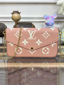 Louis vuitton original monogram calfskin felicie pochette M81759 trianon pink