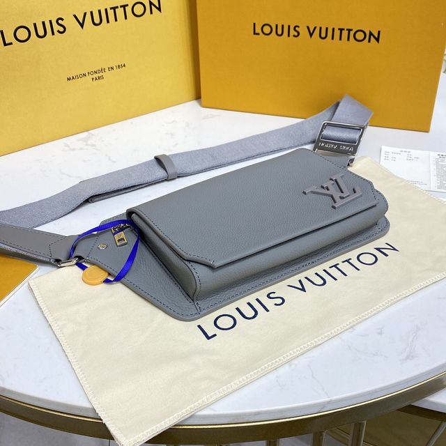 Louis vuitton original calfskin aerogram slingbag M57081 grey