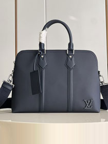 Louis vuitton original calfskin aerogram briefcase M21140 navy blue