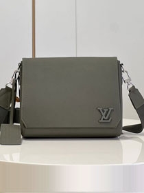 Louis vuitton original calfskin aerogram messenger bag M59327 khaki