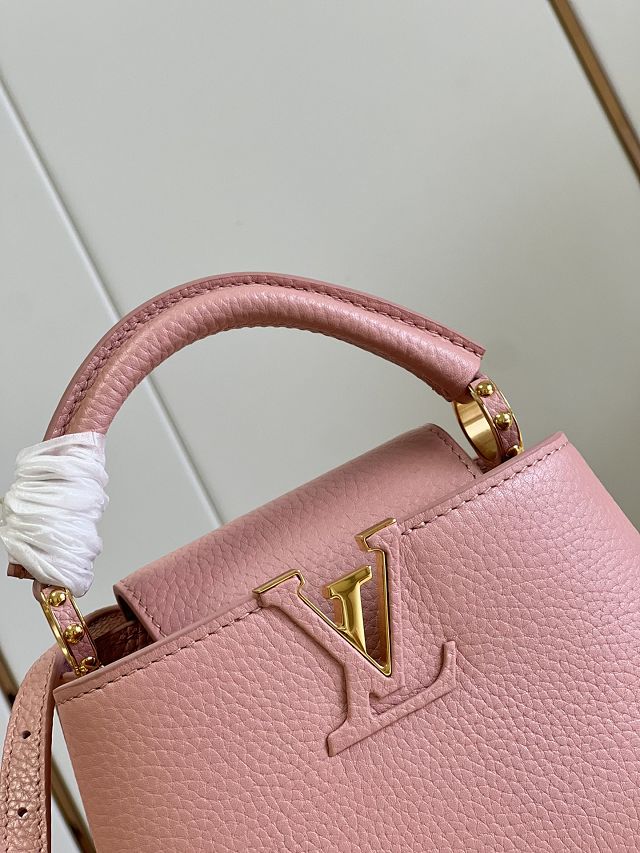 Louis vuitton original calfskin capucines mini handbag M48865 pink