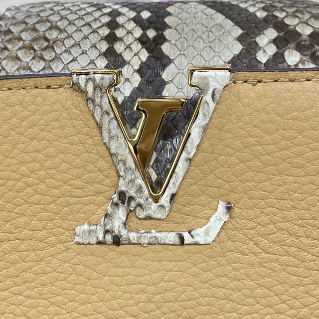 Louis vuitton original calfskin capucines mini handbag M55986 apricot