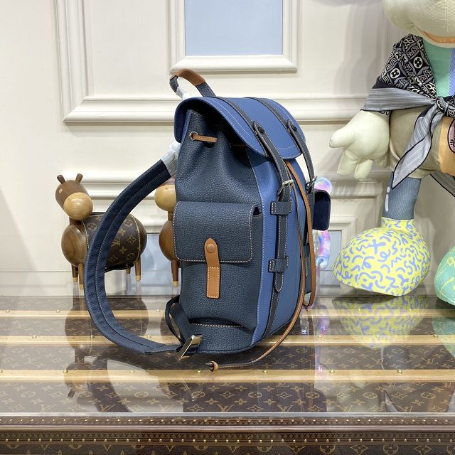 Louis vuitton original calfskin christopher backpack gm M46335 blue