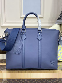 Louis vuitton original calfskin lock it tote bag M59158 blue