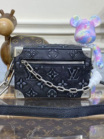 Louis vuitton original calfskin mini soft trunk M21368 black