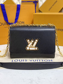 Louis vuitton original epi leather twist mm M59218 black