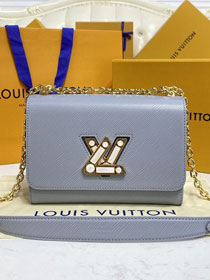 Louis vuitton original epi leather twist mm M59218 grey