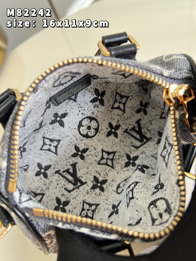 2023 Louis vuitton original denim nano speedy M82242 grey