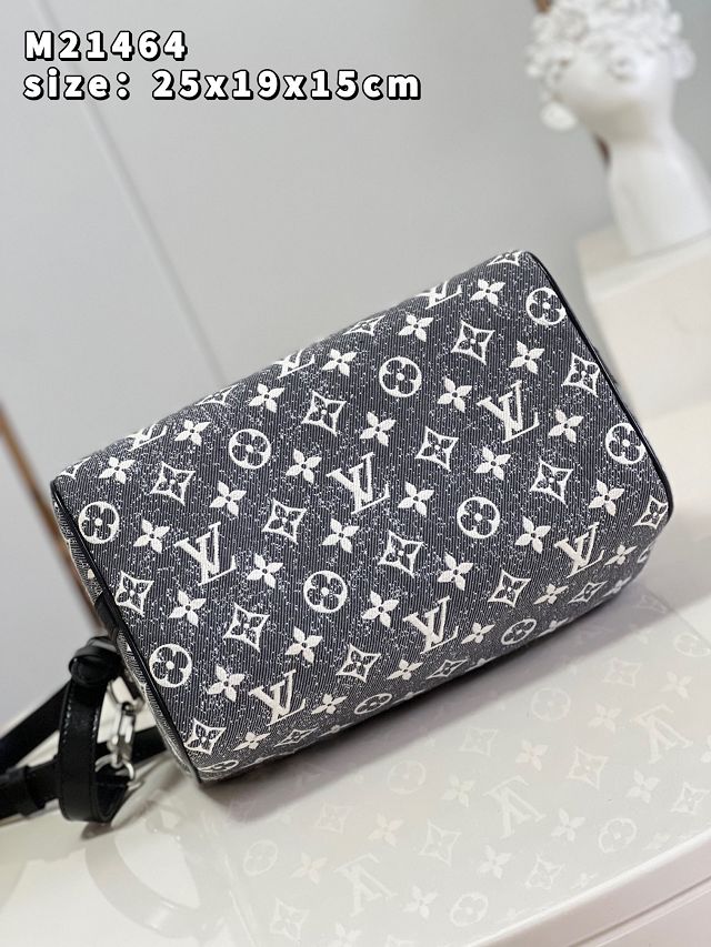 2023 Louis vuitton original denim speedy 25 M21464 grey