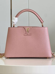 Louis vuitton original calfskin capucines mm handbag M59516 pink