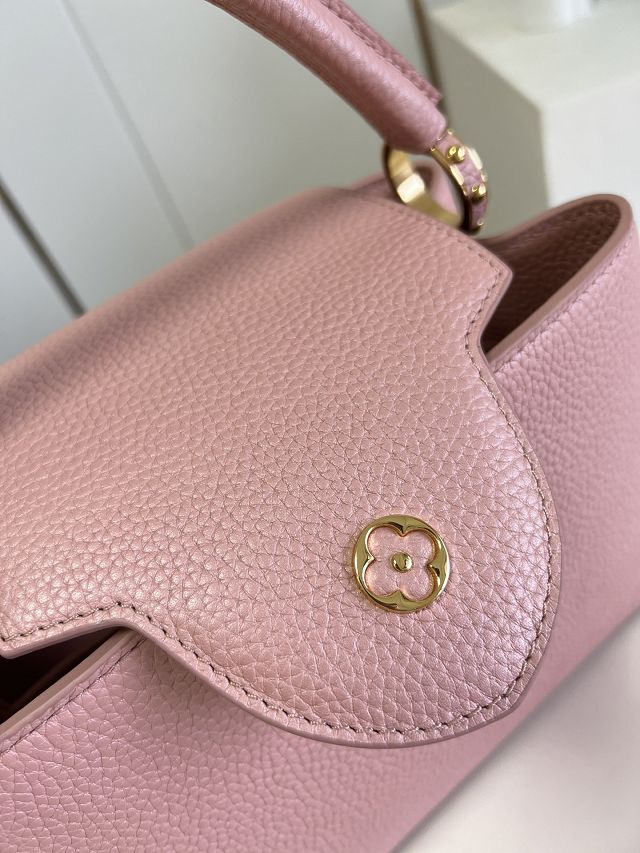 Louis vuitton original calfskin capucines mm handbag M59516 pink
