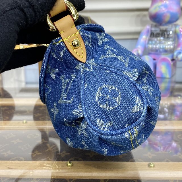 Louis vuitton original denim shoulder bag M95050 blue