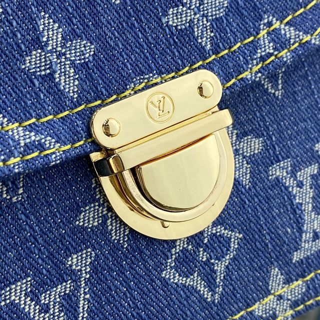 Louis vuitton original monogram denim waist bag M44466 blue