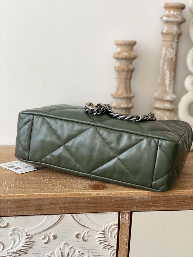 CC original lambskin 19 shopping bag AS3660 green