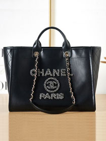 CC original calfskin large shopping bag A66941 black