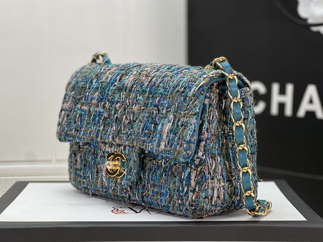 CC original tweed mini flap bag A69900 blue