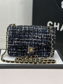 CC original tweed mini flap bag A69900 navy blue