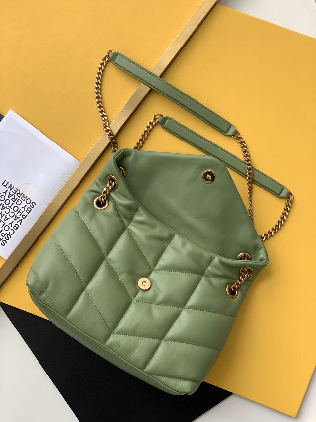 YSL original lambskin puffer small bag 577476 green