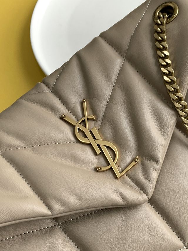 YSL original lambskin puffer medium bag 577475 apricot