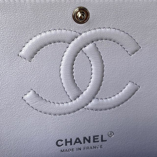 CC original lambskin medium flap bag A01112 light purple