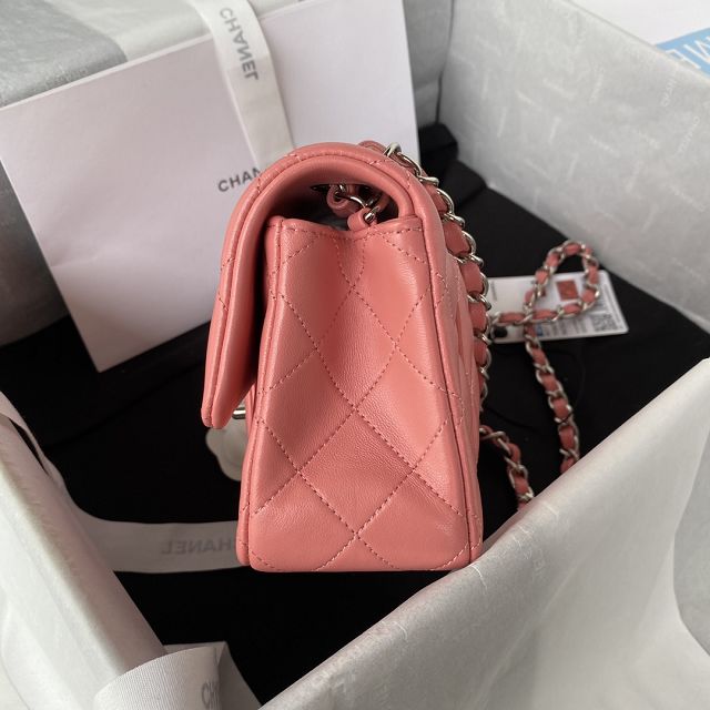 CC original lambskin mini flap bag A69900 pink