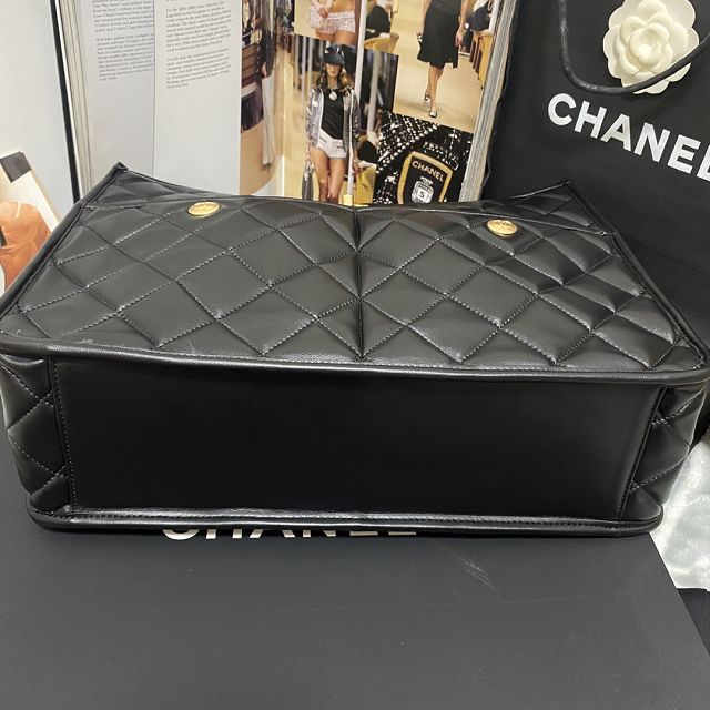 CC original lambskin shopping bag AS3500 black