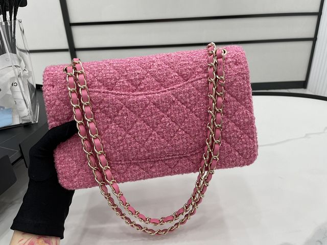 CC original tweed medium flap bag A01112 pink