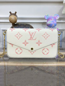 2023 Louis vuitton original calfskin pochette felicie M82047 beige