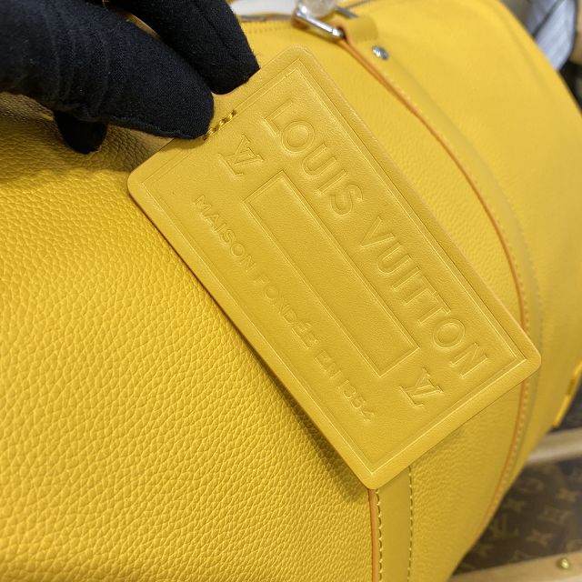 Louis vuitton original calfskin aerogram keepall 50 M21536 yellow