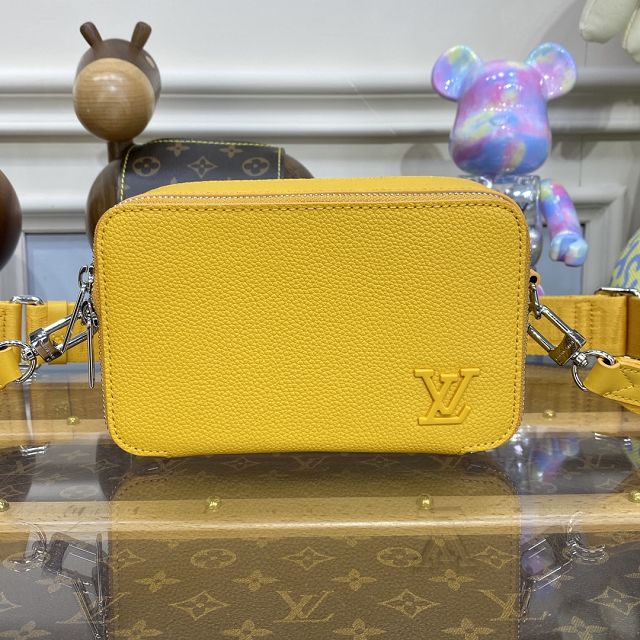 Louis vuitton original calfskin alpha wearable wallet M59161 yellow