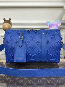 Louis vuitton original calfskin city keepall M21448 blue