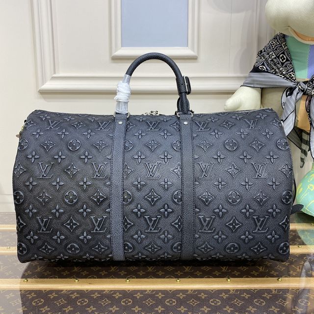 Louis vuitton original calfskin keepall 50 M21375 black