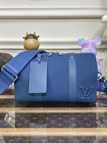 Louis vuitton original calfskin keepall city bag M21438 royal blue