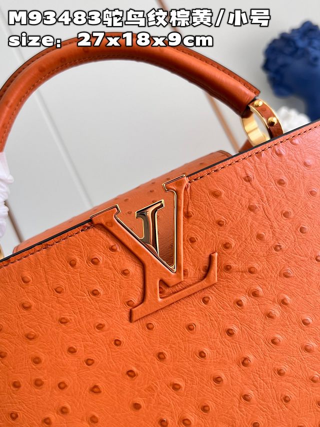 Louis vuitton original ostrich calfskin capucines BB handbag M48865 tan