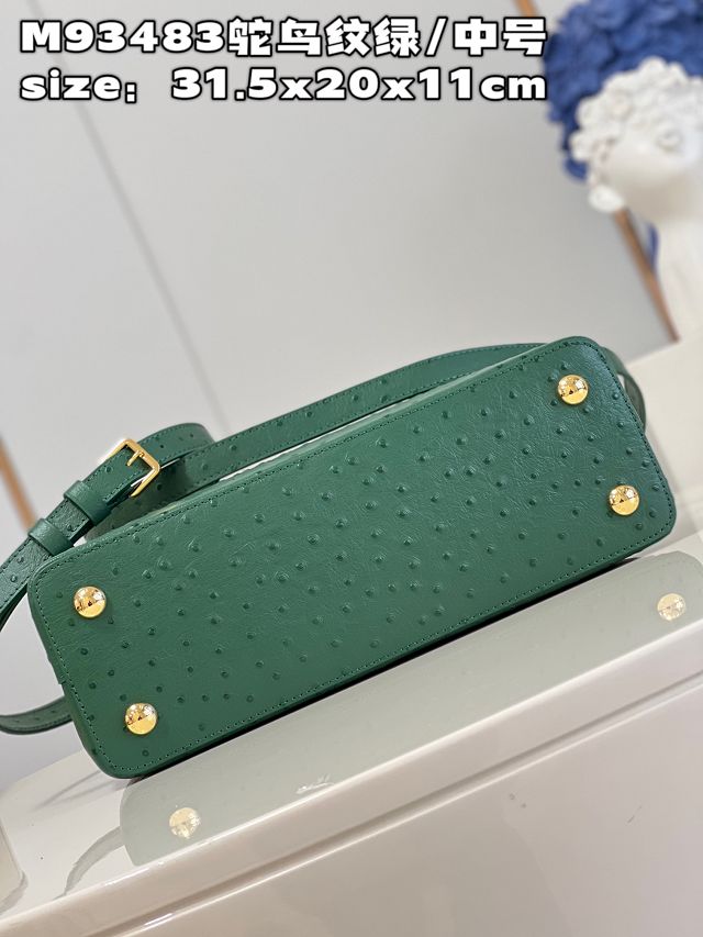 Louis vuitton original ostrich calfskin capucines mm handbag M59883 green