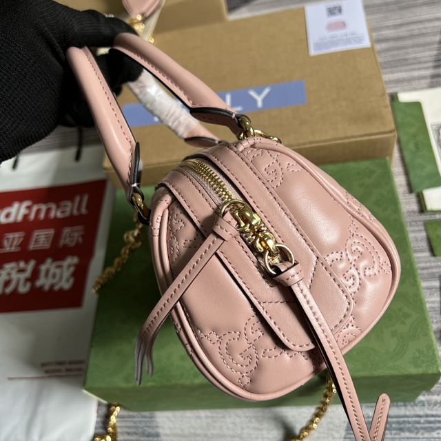 2023 GG original matelasse leather mini bag 702251 pink