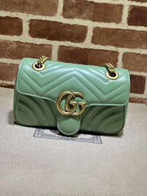 GG original calfskin marmont mini bag 446744 light green
