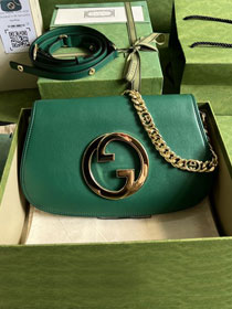 2023 GG original calfskin blondie shoulder bag 699268 green