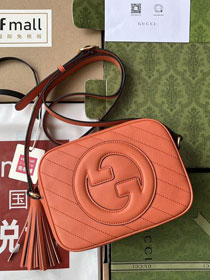 2023 GG original calfskin blondie small shoulder bag 742360 orange